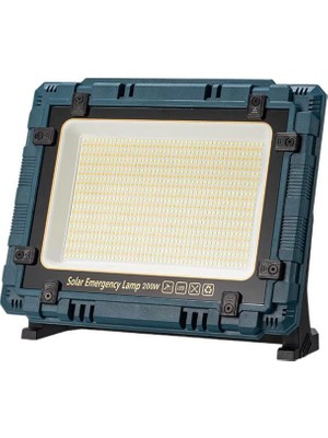 Pazarcan Powermaster W8109-1 Kamp Tipi 200 Watt Ledli Solar Aydınlatma / Acil Durum Lambası