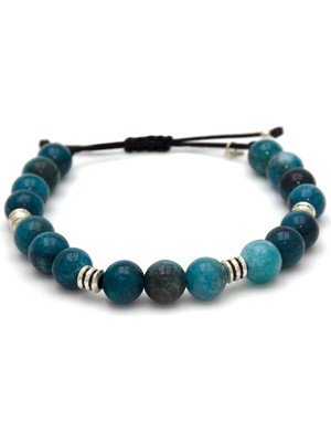 Normadia Doğal Taş ve Gümüş Detaylı Erkek Makrome Bileklik, Şık Hediye Kutusunda