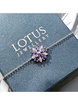 Normadia 925 Ayar Gümüş Mulan Çiçeği Bileklik, Zarif ve Şık Takı