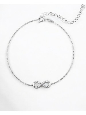 Normadia 925 Ayar Gümüş Zirkon Taşlı Sonsuzluk Bileklik, Şıklık ve Zarafet Sunar