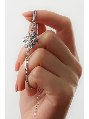 Normadia 925 Ayar Gümüş Taşlı Zarif Bileklik