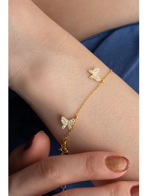 Normadia 925 Ayar Gümüş Kelebekli Şans Bileklik, Zarif ve Şık Tasarım