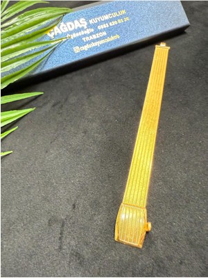 Normadia Şık 7 Sıra Altın Kaplama Trabzon Hasır Bilezik, Zarif ve Modern Tasarım