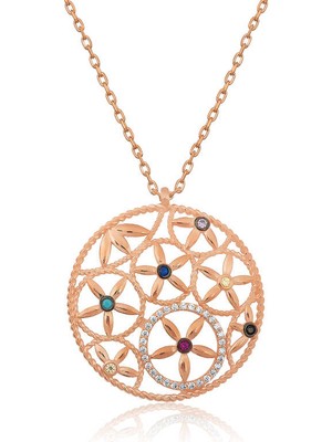 Noip  925 Ayar Gümüş Yaşam Çiçeği Kadın Gümüş Kolye T4597 (925)