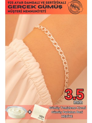 Normadia Kadın Gümüş Bileklik - 3.5mm Rambo Model, Şık ve Zarif Tasarım