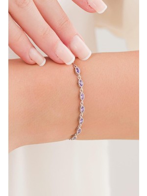 Normadia Mor Ametist Taşlı Mekik Bileklik, Zarif ve Şık Tasarım