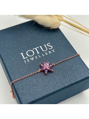 Normadia Lotus Çiçeği Gümüş Bileklik 925 Ayar Parlak ve Zarif Tasarım