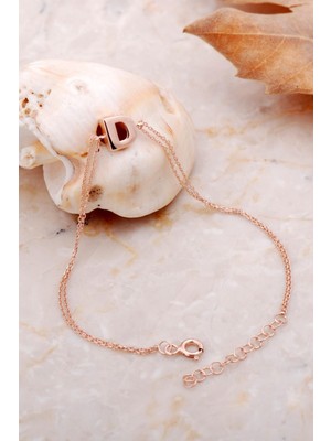 Normadia D Harfi Rose Gümüş Bileklik, Zarif ve Şık Takı Seçeneği