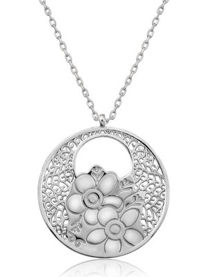 Noip 925 Ayar Gümüş Yaşam Çiçeği Kadın Gümüş Kolye T4599 (925)