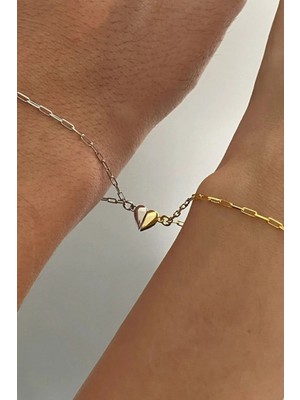 Normadia 925 Ayar Gümüş Çift Kalp Bileklik, Sevgili Hediye, Şık Tasarım