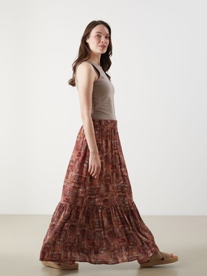 Lc Waikiki Yeni Sezon Beli Lastikli Çiçekli A Kesim Etek