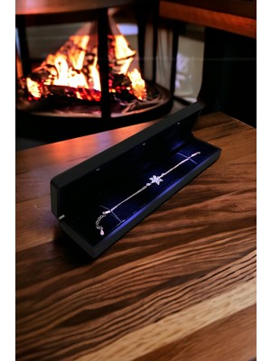 Normadia Işıklı 925 Ayar Gümüş Lotus Çiçekli Kadın Bileklik