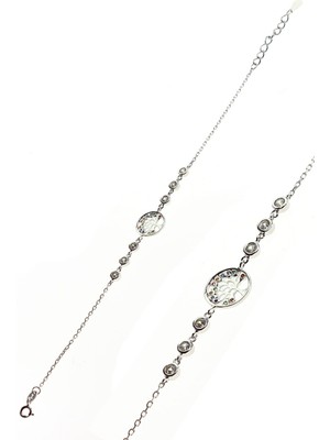 Normadia Şık Gümüş Renkli Taşlı Hayat Ağacı Bileklik, Zarif ve Modern Tasarım