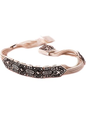 Normadia El Işçiliği Midyat Taşlı Hasır Gümüş Bileklik, Şıklık ve Zarafet Sunar