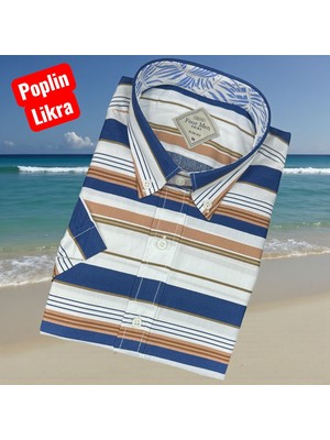 Eren Style Slim Fit Pamuklu Kısa Kollu Cepsiz Gömlek (Slim Fit Kalıp)