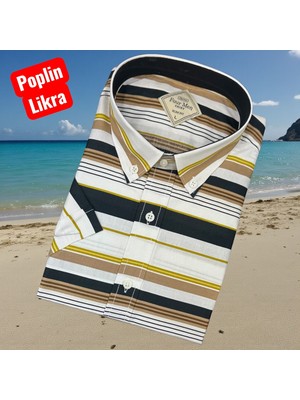 Eren Style Slim Fit Pamuklu Kısa Kollu Cepsiz Gömlek (Slim Fit Kalıp)