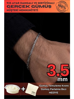 Normadia 925 Ayar Gümüş Erkek Bileklik ve Künye, Şık ve Zarif Tasarım