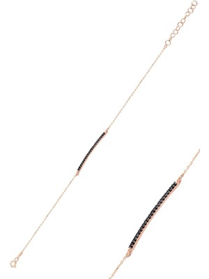 Normadia Şık Gümüş Rose Çubuk Bileklik, Zarif ve Modern Tasarım