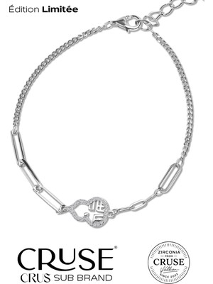 Normadia 925 Ayar Gümüş Kalbimin Sesi Bileklik, 18 Ayar Beyaz Altın Kaplama