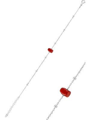 Normadia Renkli Gümüş Top Top Kadın Bileklik SGTL9718RODA