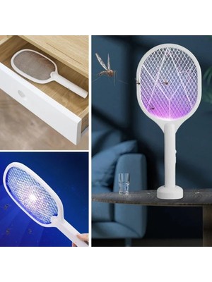 HERŞEYBURDAMODA Şarjlı Standlı Sinek Öldürücü Raket