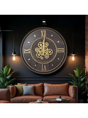 Hsc Bilişim Çarklı Duvar Saati 55 cm