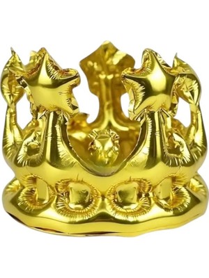 Parti Sürprizi Gold Kral Tacı Şekilli Folyo Balon 1 Adet