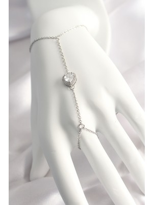 Getittir 316L Çelik Gümüş Renk Kalp Model Şahmeran - Lisinya