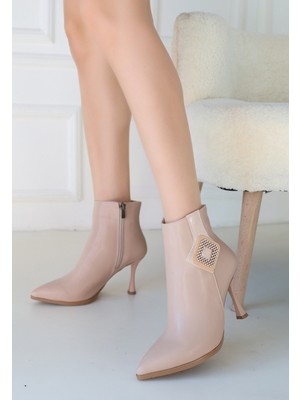 Getittir Moose Nude Cilt Topuklu Bot - Lisinya