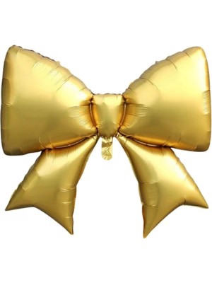 Parti Sürprizi Gold Kurdele Şekilli Folyo Balon 1 Adet