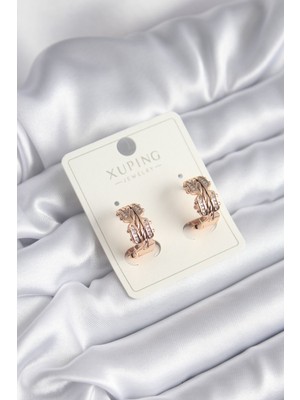 Getittir Xuping Model Zirkon Taşlı Halka Kadın Küpe - Lisinya