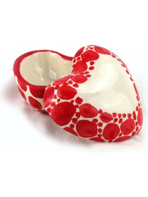 Özel Birşey Kalp Formlu Kapaklı Kutu