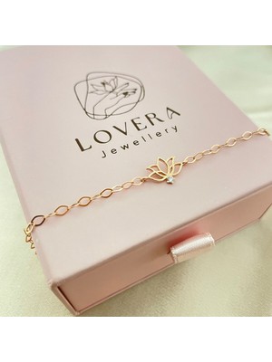 Normadia 925 Ayar Gümüş Rose Lotus Bileklik, Zarif ve Şık Takı Hediye