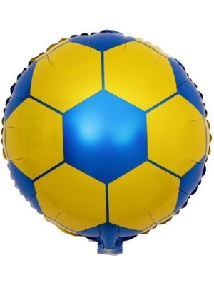 Parti Sürprizi Taraftar Baskılı Sarı Lacivert Futbol Topu Folyo Balon 1 Adet
