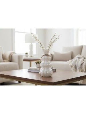 Bosso Model 2126 Hologram Dekoratif Cam Vazo 15X30 cm Modern Renkli Tasarım Salon Ofis Ev Dekoru Çiçekçilik Obje Sunumu