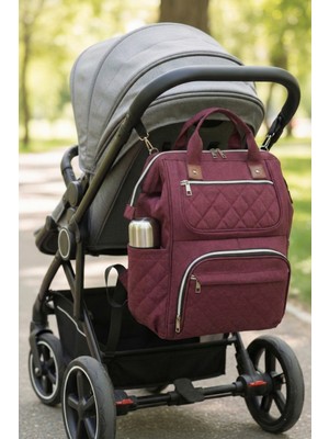 Focux Nil-Anne Bakım Bebek Çantas Sırt Çantası Bordo