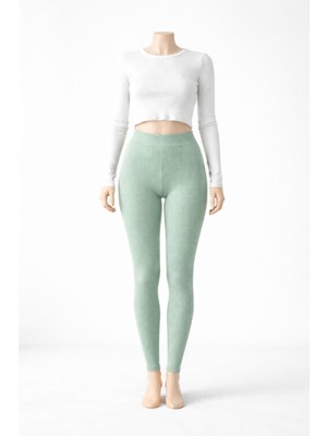 Belpa Sıla Sella Fitilli Yüksek Bel Spor Tayt