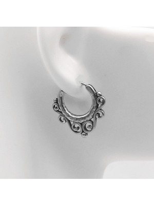 Normadia Vintage Tarzda Erkek 316L Çelik Halka Geçirmeli Şık Küpe