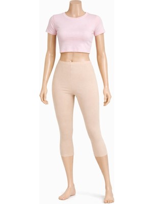 Belpa Diz Altı Pamuklu Penye Tayt, Likralı Tayt, Kapri Tayt,, Büyük Beden Tayt %95 Pamuklu %5 Tekli