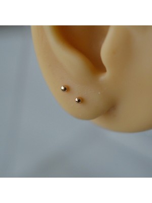 Normadia Rose Gold Top Küpe, 2 Mm, Şık ve Zarif Tasarım