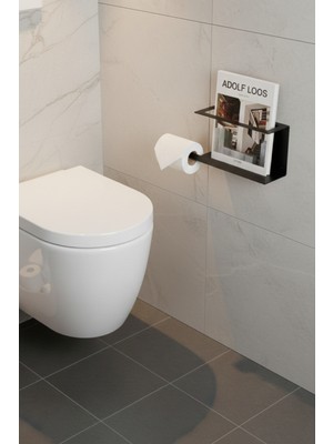 Grandmix Metal Raflı Tuvalet Kağıtlığı Modern Banyo Aksesuar