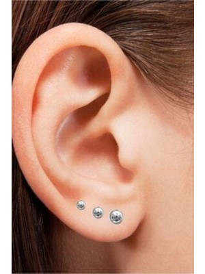 Normadia 6 Adet Top Model Boy Çelik Küpe Seti, Şık ve Modern Tarz