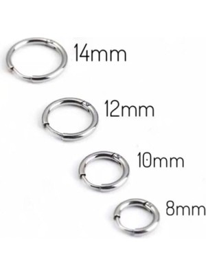 Normadia 4'lü Unisex Cerrahi Çelik Halka Küpe Seti, Şık ve Dayanıklı Tasarım