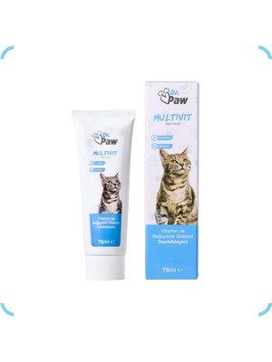 Hepta Collection Dr. Paw Multivit: Kediler Için Günlük Vitamin Takviyesi Glütensiz ve Şekersiz (100 Gr)