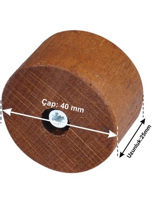 X-Perk Masa Sandalye Mobilya Koltuk Ayak Yükseltici 6'lı Boy 25 mm Çap 40 mm Kahve