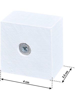 X-Perk Masa Sandalye Mobilya Koltuk Ayak Yükseltici 6'lı Boy 25 mm En 4 cm Beyaz