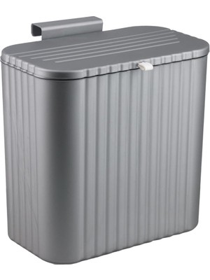 Hepta Collection Mutfak Tezgah Üstü ve Dolap Askılı Çöp Kovası 12LT Gri (NVE163)