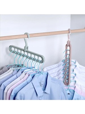 Hepta Collection Sihirli Elbise Askısı 9 Gözlü Akıllı Askı Sihirli Askılık - 5 Adet