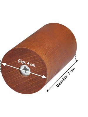 X-Perk Masa Sandalye Ünite Kanepe Mobilya Koltuk Ahşap Ayak Yükseltici 6'lı Boy 7 cm Çap 4 cm