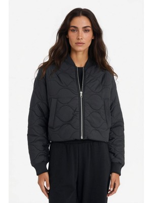 DeFacto Su Geçirmez Regular Fit Kolej Yaka Fermuarlı Bomber Mont F0031AX25AU